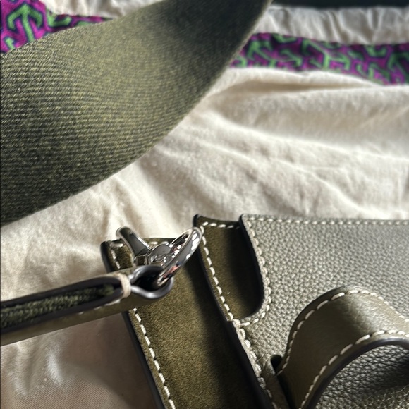 Olive Green Structured Shoulder Bag - Picture 7 of 8